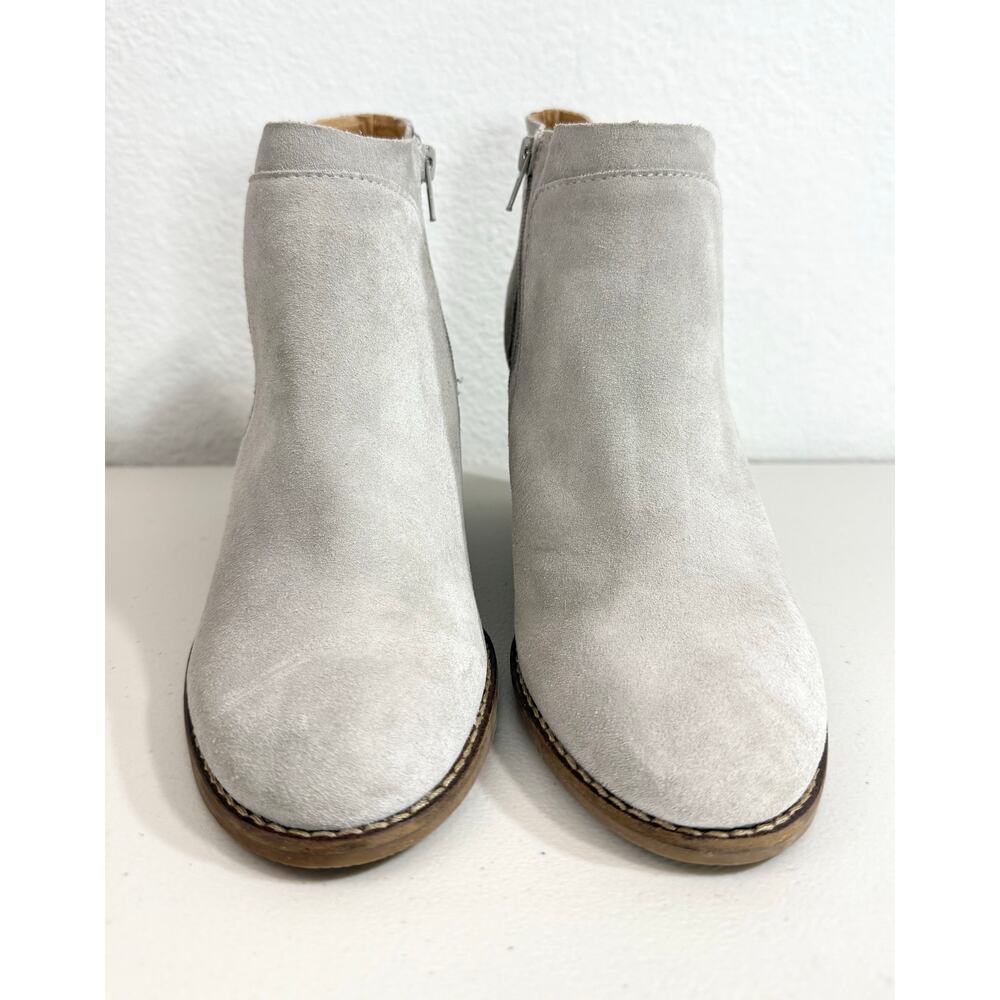 Lucky Brand Yabba Suede Leather Wedge Bootie Taupe Gray Size 9.5 NWOB - Picture 6 of 11